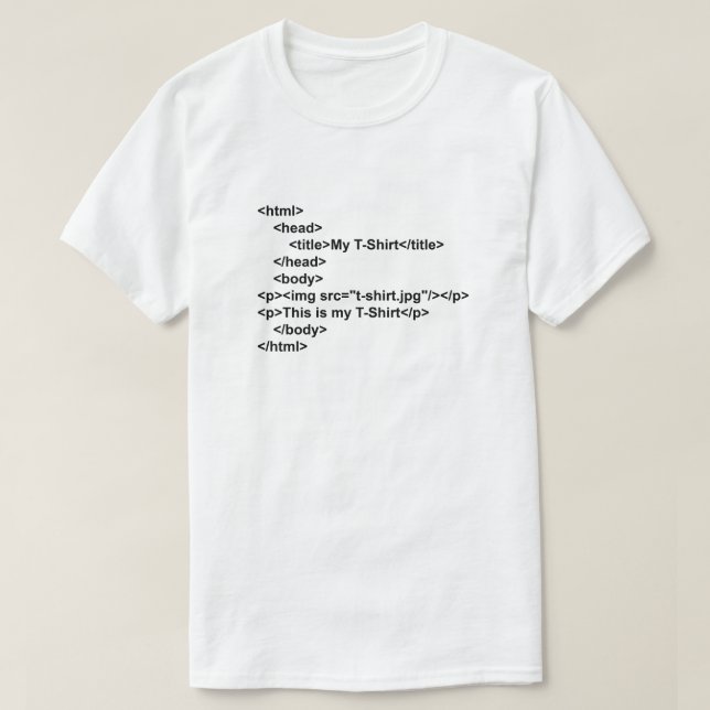 html T-Shirt (Design framsida)