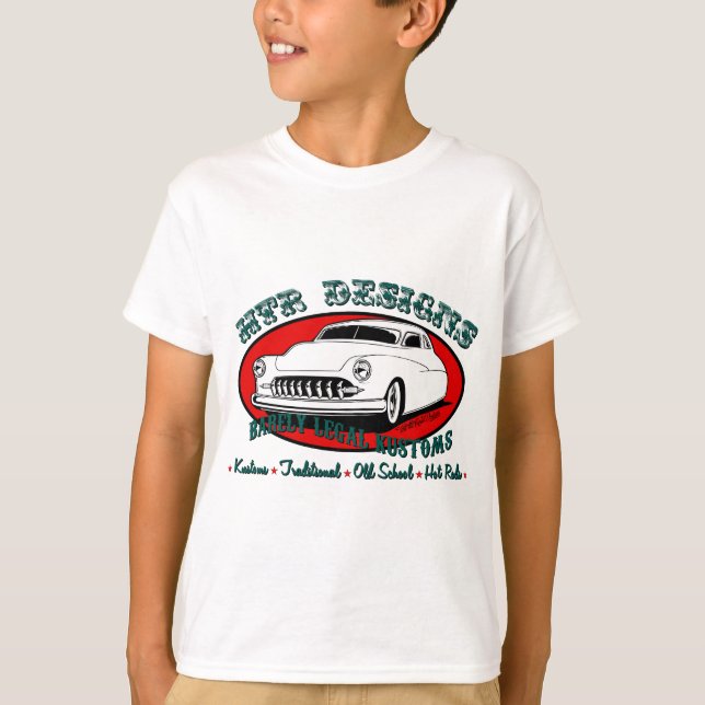 HTR Designs Nätt Ogiltiga Kustoms Garage Tee Shirt (Framsida)