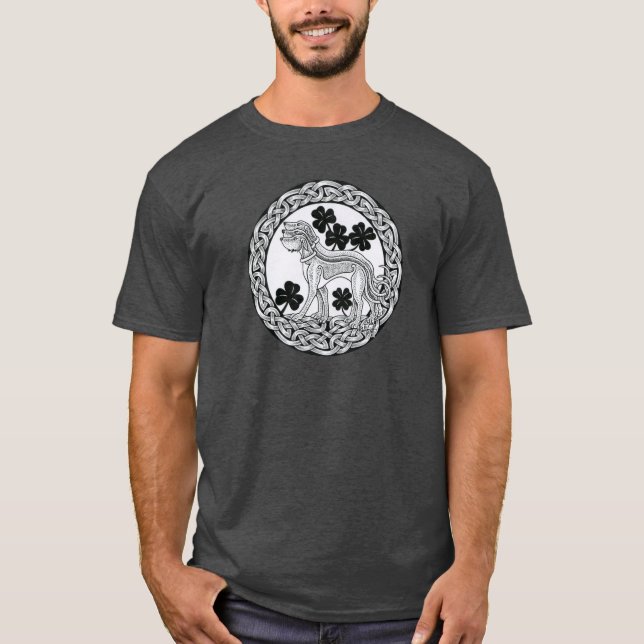 https://www.zazzle.com/irish_wolfhound_team_shield t shirt (Framsida)