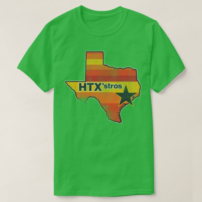 HTXstros Baseball Retro Colorway T Shirt (Design framsida)