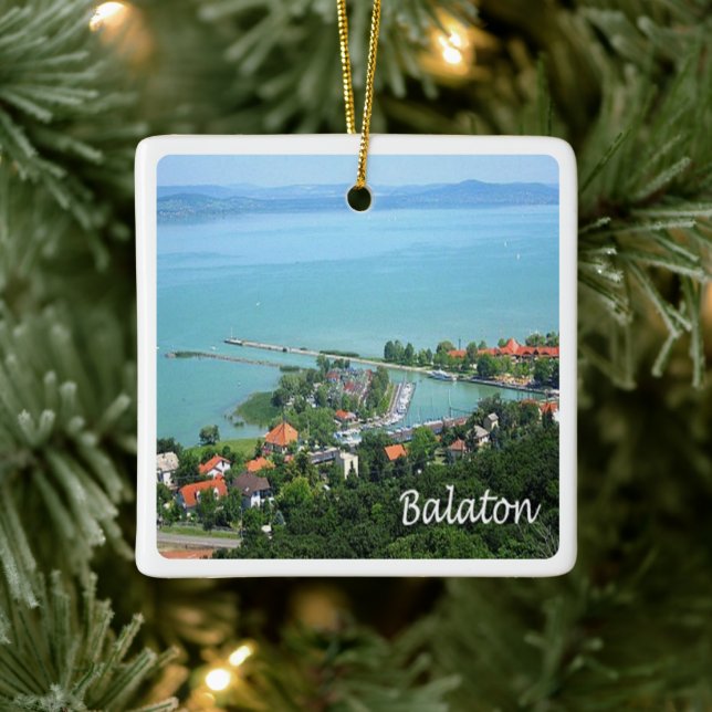 HU009 BALATON, Ungern, Europa Julgransprydnad Keramik (Träd)