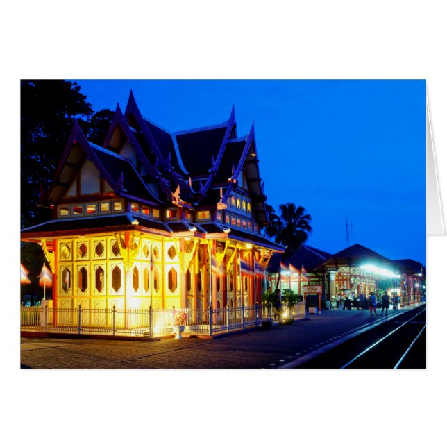 Hua Hin järnväg station Hälsningskort (Framsidan Horizontal)