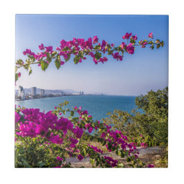 Hua Hin Skyline från Khao Takiab Temple-gåva Poste Kakelplatta