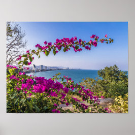 Hua Hin Skyline från Khao Takiab Temple-gåva Poster