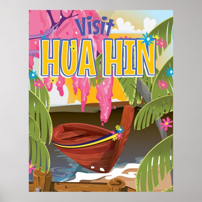 Hua Hin Thailand-reseaffisch Poster (Framsidan)