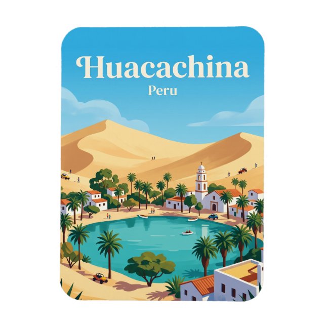 Huacachina Peru Magnet (Vertikal)