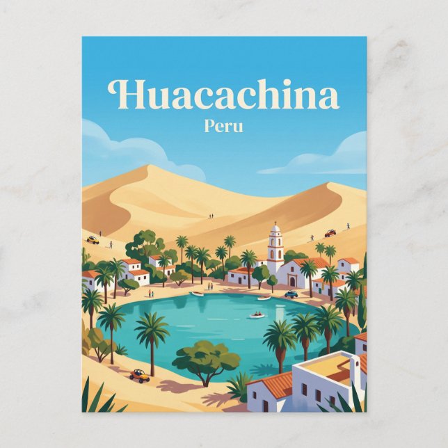 Huacachina Peru Vykort (Framsida)