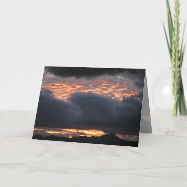 Huachuca Mt. Sunset - Greeting Card Kort (Framsida)
