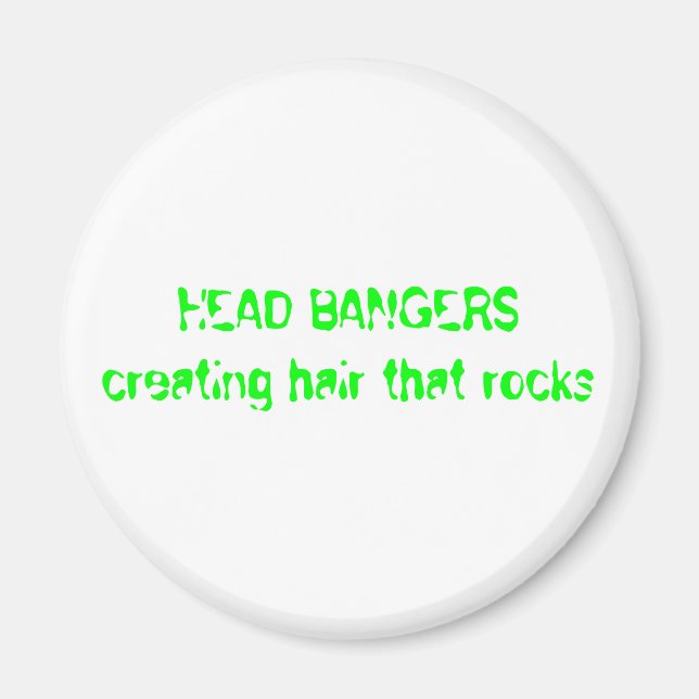 HUAD BANGERS skapande hår som sten Magnet (Framsidan)
