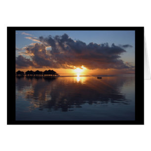 Huahine Sunset Card Hälsningskort