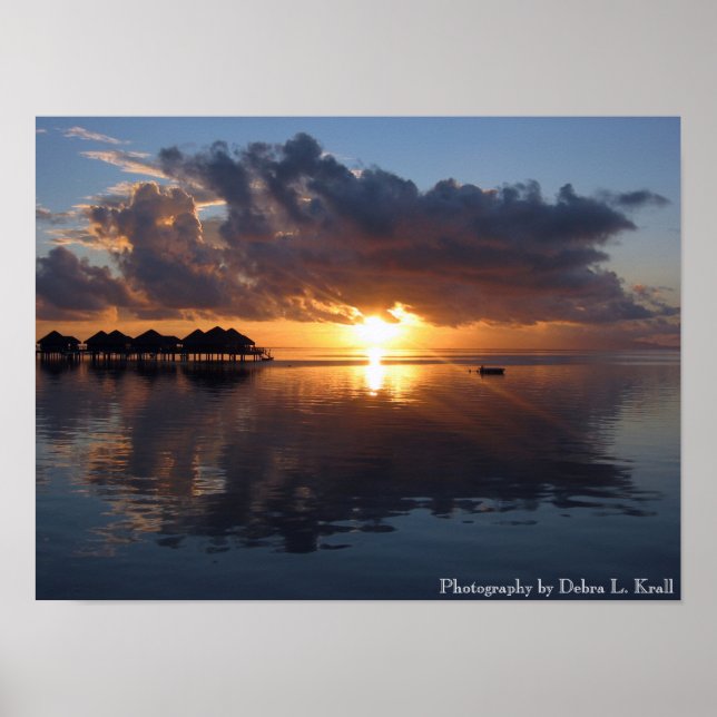 Huahine Sunset Poster (Framsidan)