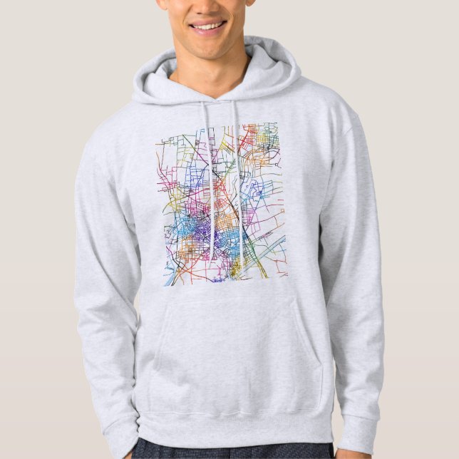 Huai'an China City Map Hoodie (Framsida)