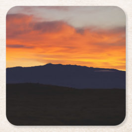 Hualalai solnedgång underlägg papper kvadrat