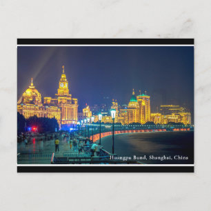 © Huangpu Bund Night View, Shanghai, China Vykort