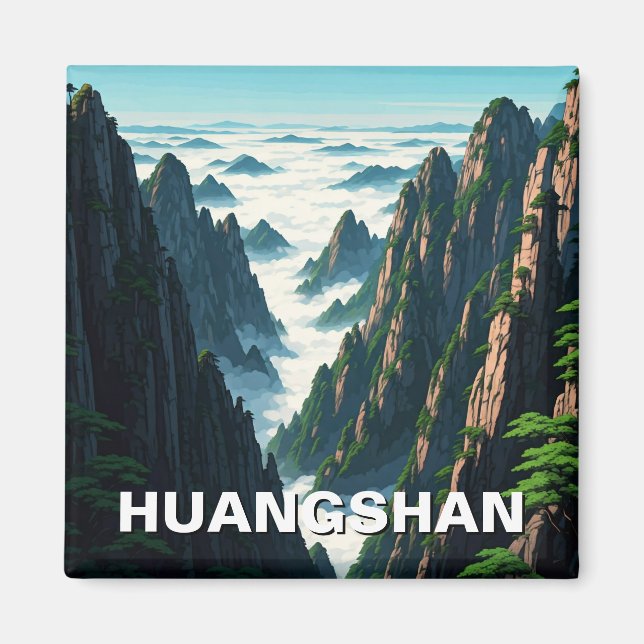 Huangshan National Park China Magnet (Framsidan)