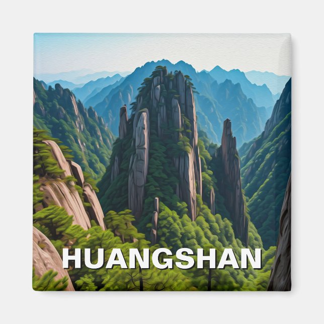 Huangshan National Park China Travel Magnet (Framsidan)