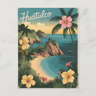 Huatulco Mexico Vintage Vykort