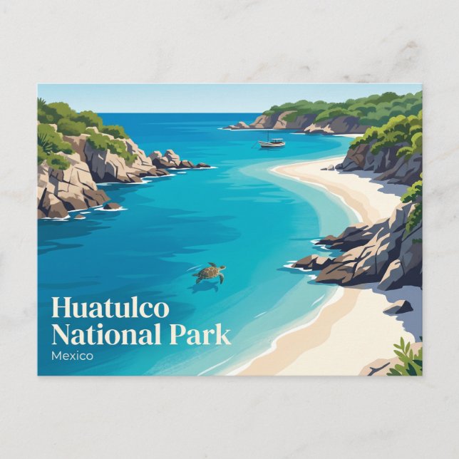Huatulco nationalpark Mexiko Vykort (Framsida)