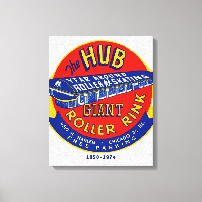 Hub Roller Rink Chicago/Norridge Illinois Canvastryck (Framsida)