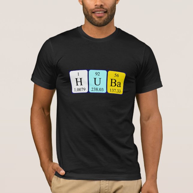 Huba Periodisk skjorta bord namn T-shirt (Framsida)