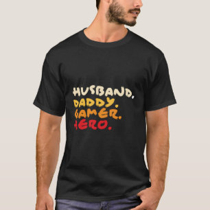 Huband Pappa Gamer Hero Coola Gaming julgåva T Shirt