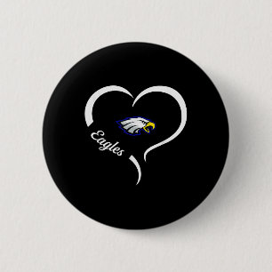 Hubbard Eagles Logotyp Halverhjärtslag Hjärtat Hjä Knapp