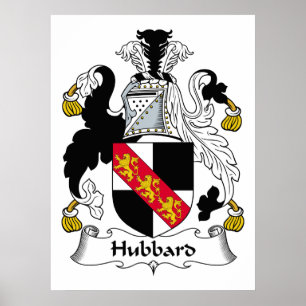 Hubbard familjvapensköld poster