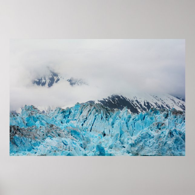 Hubbard glacier från en frakt i Alaska Poster (Framsidan)