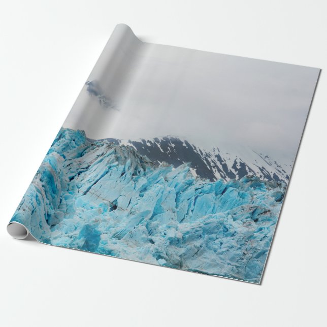 Hubbard glacier från en frakt i Alaska Presentpapper (Utrullad)