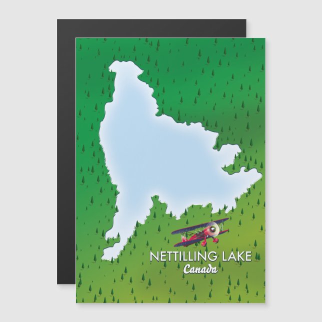 Hubbard lake Norra Michigan sjökarta (Fram/baksida)