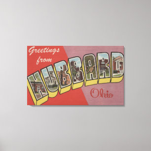 Hubbard OhioLarge brev ScenesHubbard, OH Canvastryck