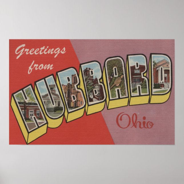 Hubbard, OhioLarge Brev ScenesHubbard, OH Poster (Framsidan)