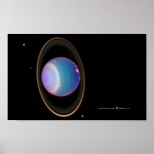 Hubble avbildar av den Uranus affischen Poster
