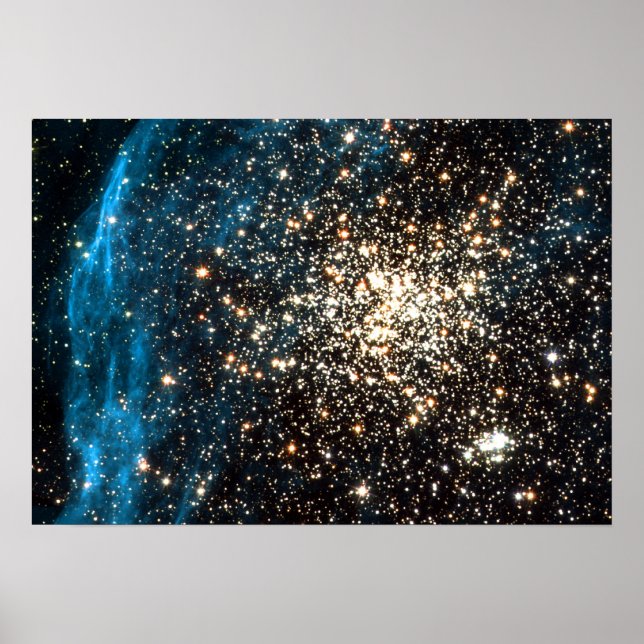 Hubble bilder enastående dubbla-kluster poster (Framsidan)