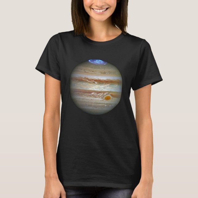 Hubble Captures Vivid Auroras in Jupiteru2019s Atm T Shirt (Framsida)