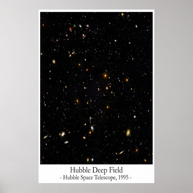 Hubble Deep Field-affisch – Ikoniskt Hubble-rymdte Poster (Framsidan)
