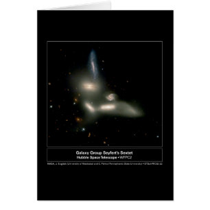 Hubble för galaxgruppsextett teleskop hälsningskort