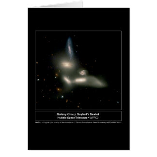 Hubble för galaxgruppsextett teleskop hälsningskort