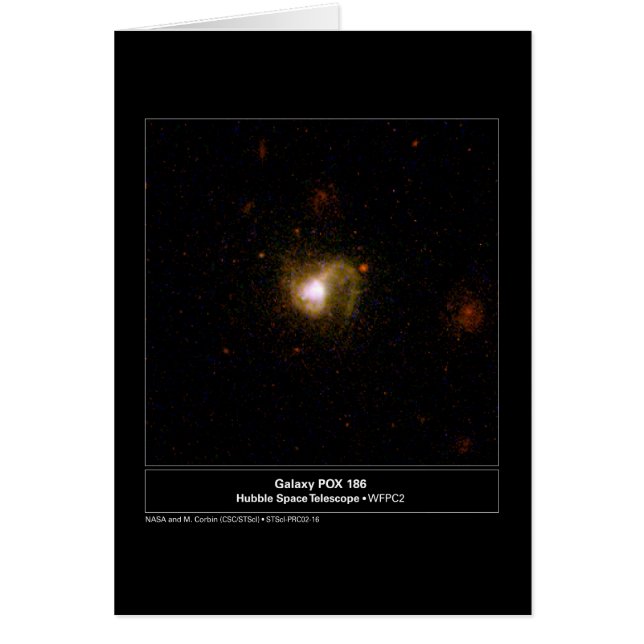 Hubble för galaxPOX 186 teleskop Hälsningskort (Framsidan)