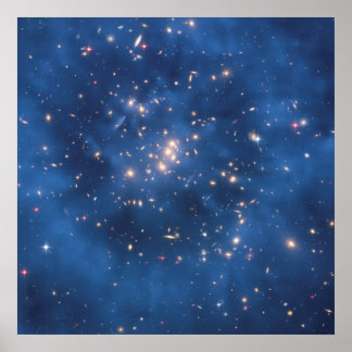 Hubble hittar Mörk Matter Ring i Galaxy Cluster Poster