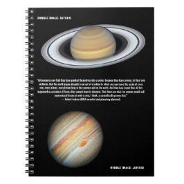 Hubble Jupiter och Saturn Scientist Quotation Anteckningsbok