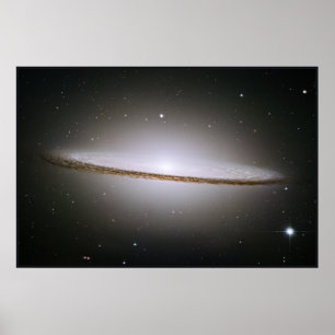 Hubble mosaik av den majestätiska Sombrerogalaxen Poster