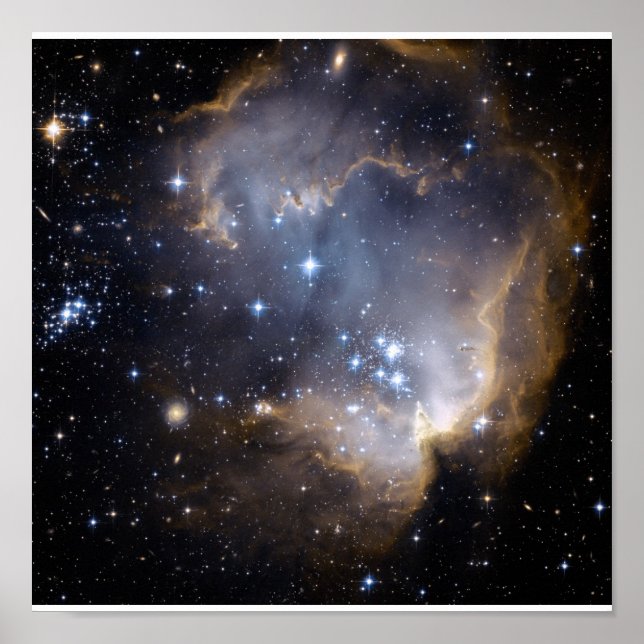 Hubble Observation Infant Stars i Nearby Galaxy Poster (Framsidan)