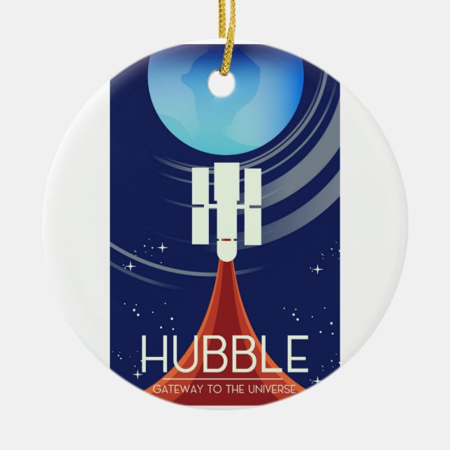 Hubble-porten till universum julgransprydnad keramik (Framsidan)