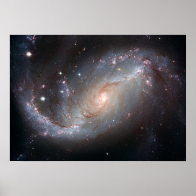 Hubble’s View of Barred Spiral Galaxy NGC 1672 Poster (Framsidan)
