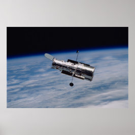 Hubble Space Telescope and Earth Poster
