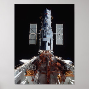 Hubble Space Telescope fångat av Colombia Poster