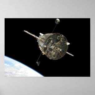 Hubble Space Telescope i omloppsbana ovanför jorde Poster