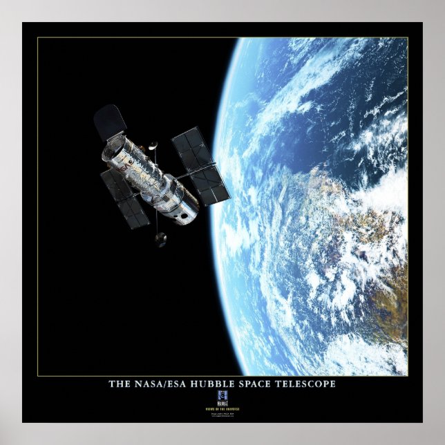 Hubble Space Telescope i omloppsbana Poster (Framsidan)