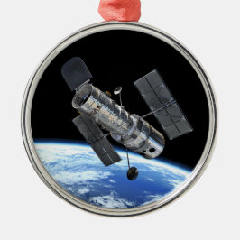 Hubble Space Telescope in Earth Orbit NASA Photo Julgransprydnad Metall